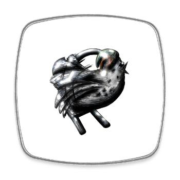 Huriya Creation - Square fridge magnet - white - Front