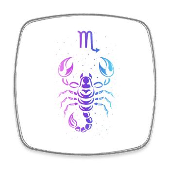 Zodiaque gradient du Scorpion - Magnet carré - blanc - Devant