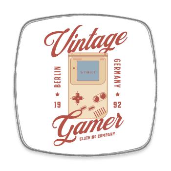Vintage Gamer 1992 – Portable rétro - Magnet carré - blanc - Devant