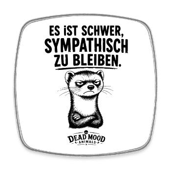 Genervter Otter | Lustiger Sarkasmus Bürohumor - Viereckiger Kühlschrankmagnet - Weiß - Vorne