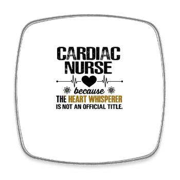 Cardiac Nurse Gift for Healthcare Hero - Square fridge magnet - white - Front
