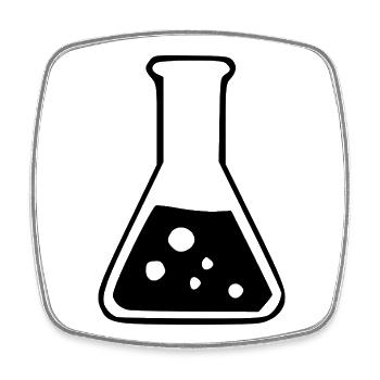 Don du chimiste chimiste en chimie à essai - Magnet carré - blanc - Devant
