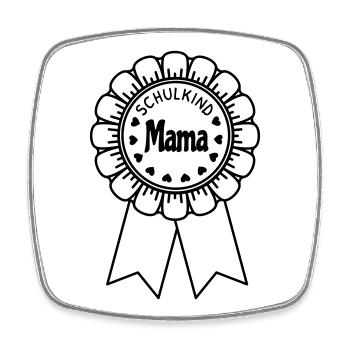Schulkind Mama - Viereckiger Kühlschrankmagnet - Weiß - Vorne