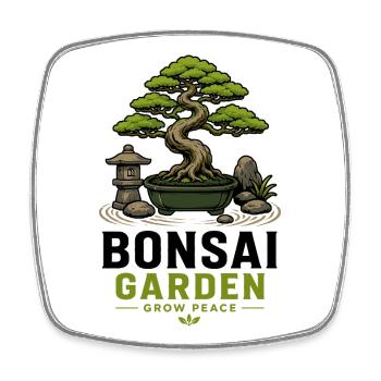 Bonsaï japonais Plant d’arbre zen Bonsai - Magnet carré - blanc - Devant