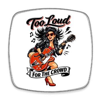 Pins Up Rockabilly : Trop bruyant pour la foule - Magnet carré - blanc - Devant