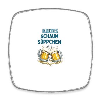 Kaltes Schaumsüppchen - Viereckiger Kühlschrankmagnet - Weiß - Vorne