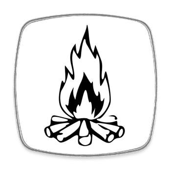 Fire Campfire Gift - Square fridge magnet - white - Front