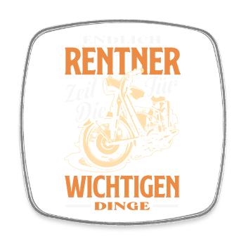 Endlich Rentner Wichtige Dinge - Viereckiger Kühlschrankmagnet - Weiß - Vorne