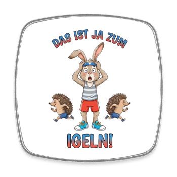 Das ist ja zum Igeln - Viereckiger Kühlschrankmagnet - Weiß - Vorne