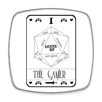 The Gamer - Magnet carré - blanc - Devant