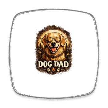 Père de chien avec des lunettes de soleil - Magnet carré - blanc - Devant