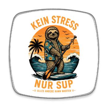  Faultiere SUP Paddleboard Board Stand Up paddel - Viereckiger Kühlschrankmagnet - Weiß - Vorne