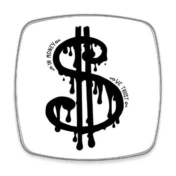 Slavic Dollar - Square fridge magnet - white - Front