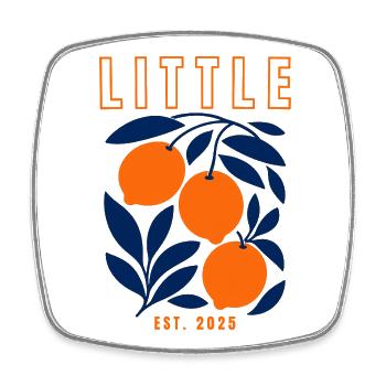 Little Baby 2025 - Square fridge magnet - white - Front