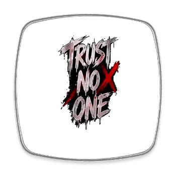 TRUST_NO_ONE - Magnet carré - blanc - Devant