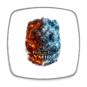 Feuer und Eis Ymír - Viereckiger Kühlschrankmagnet - Weiß - Vorne