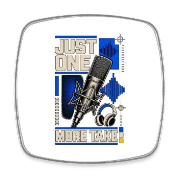 JUST ONE MORE TAKE - Magnet carré - blanc - Devant