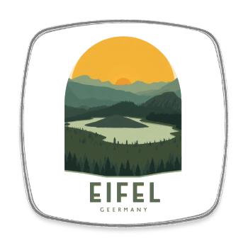 Eifel Germany | Vintage National Park - Viereckiger Kühlschrankmagnet - Weiß - Vorne