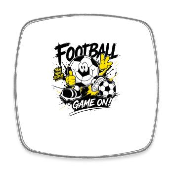 Game On Fußball Abenteuer - Viereckiger Kühlschrankmagnet - Weiß - Vorne