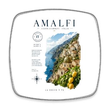 Amalfi Küsten - La Dolce Vita - Viereckiger Kühlschrankmagnet - Weiß - Vorne
