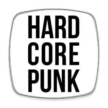 punk hardcore - Magnet carré - blanc - Devant