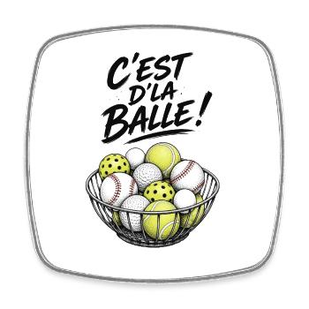 ES IST EIN BALL! - Viereckiger Kühlschrankmagnet - Weiß - Vorne