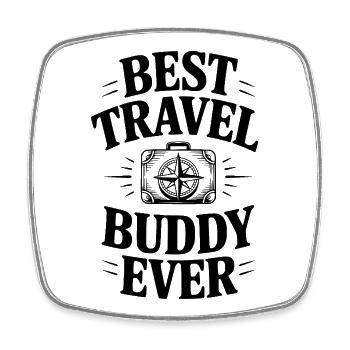 Bester Reisepartner aller Zeiten - Viereckiger Kühlschrankmagnet - Weiß - Vorne