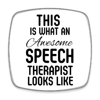 Sprachtherapeut, Pathologe, SLP, Therapieassistent - Viereckiger Kühlschrankmagnet - Weiß - Vorne