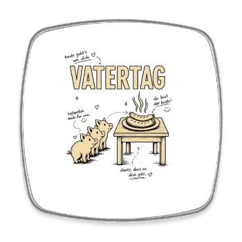 Vatertag – Grillträume - Viereckiger Kühlschrankmagnet - Weiß - Vorne