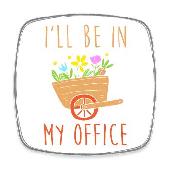 Botanist - Square fridge magnet - white - Front
