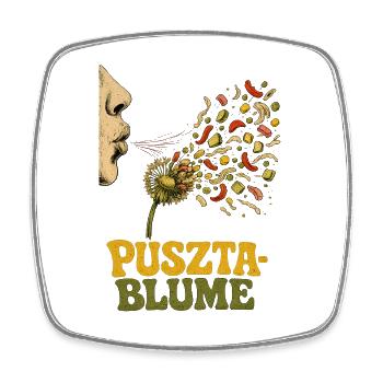 Pusztablume - Pusteblume - Viereckiger Kühlschrankmagnet - Weiß - Vorne
