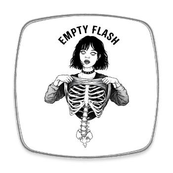 Leere Flash Skeleton - Viereckiger Kühlschrankmagnet - Weiß - Vorne