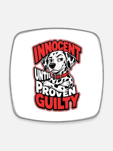 Dalmatian - Square fridge magnet - white