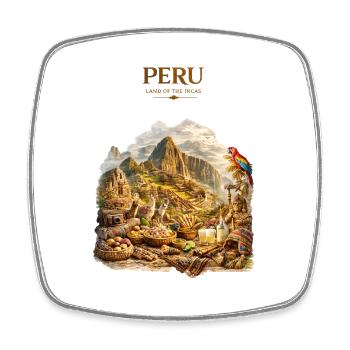 Peru Inca Land Heritage Art - Viereckiger Kühlschrankmagnet - Weiß - Vorne