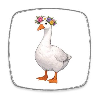 Goose - Square fridge magnet - white - Front