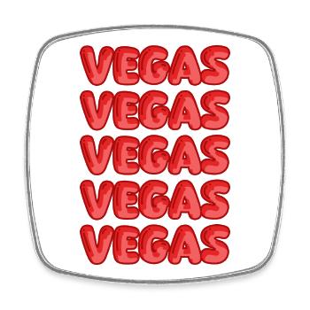 Vegas - Square fridge magnet - white - Front
