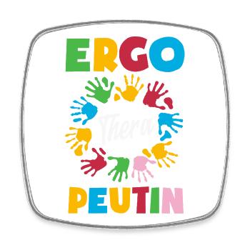 Occupational Therapist Colorful Hands - Square fridge magnet - white - Front