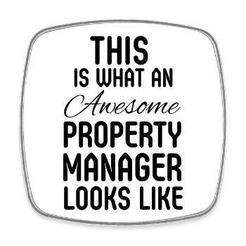 Property Manager Real Estate Appreciation Gift - Square fridge magnet - white - Front