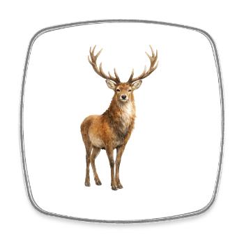 Forest Deer Watercolor Painting - Square fridge magnet - white - Front