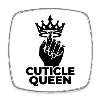 Reine des cuticules - Magnet carré - blanc - Devant
