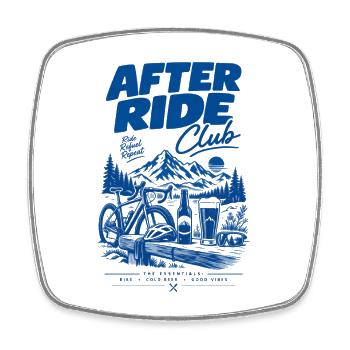Après le coucher de soleil du Ride Club Bergsee - Magnet carré - blanc - Devant
