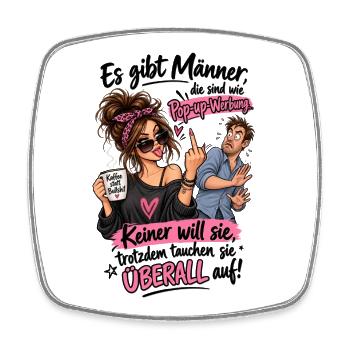 Pop up Männer  - Viereckiger Kühlschrankmagnet - Weiß - Vorne