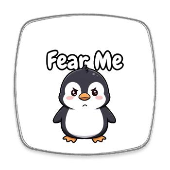 Crains Moi Penguin - Magnet carré - blanc - Devant