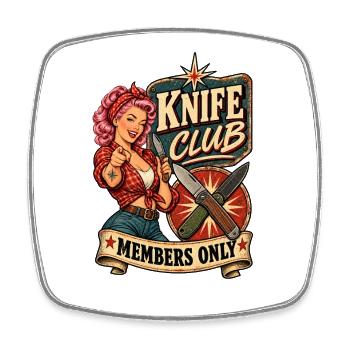 Réservé aux membres du Klingenclub - Magnet carré - blanc - Devant