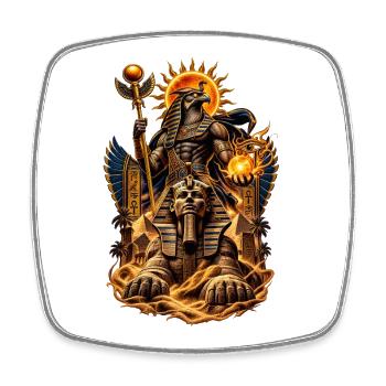 Egyptian Sun Warrior - Square fridge magnet - white - Front