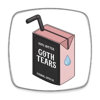 Boîte 100 % Bitter Goth Tears - Magnet carré - blanc - Devant