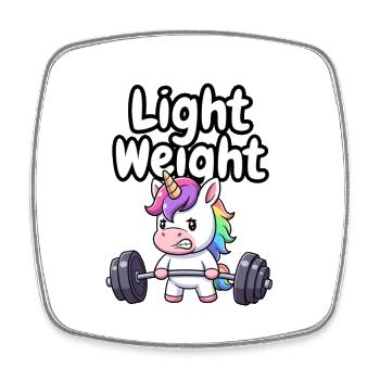 Licorne légère - Magnet carré - blanc - Devant