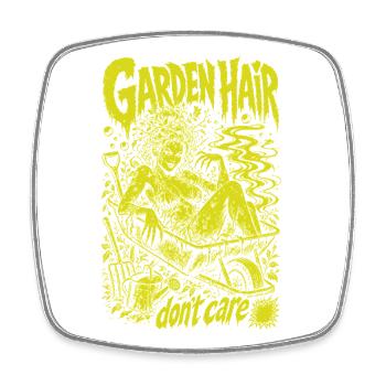 Jardin de jardinage urbain : les cheveux ne s’en soucient pas - Magnet carré - blanc - Devant