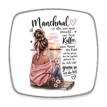 Kuscheltage am See - Viereckiger Kühlschrankmagnet - Weiß - Vorne