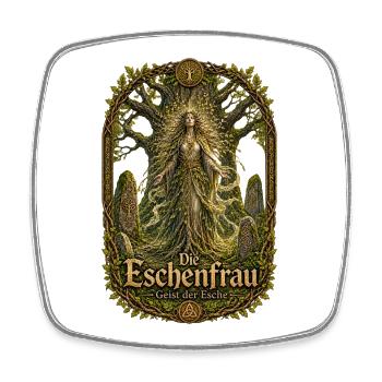 Eschenfrau – Geist der Esche - Viereckiger Kühlschrankmagnet - Weiß - Vorne